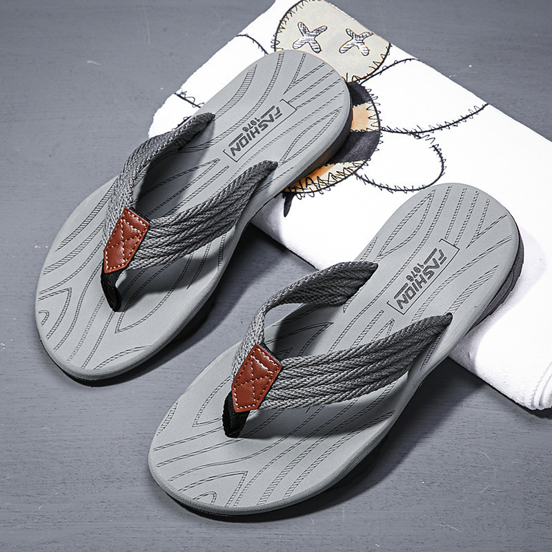Flip Flop Beach Men - Men's Woven Striped Flip-flops Summer Indoor
