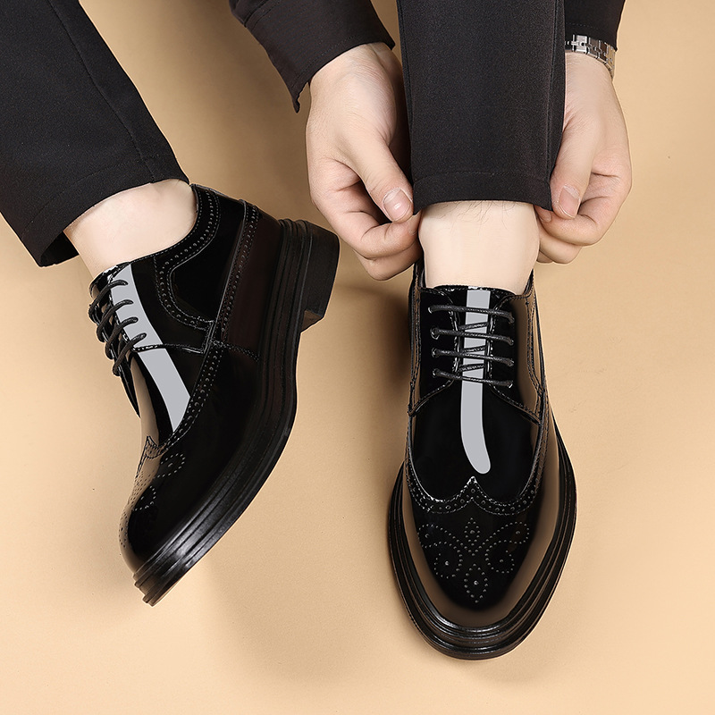 Men's Patent Leather Brogue Dr - Men'S Shoes Brogues ulasan dan harga