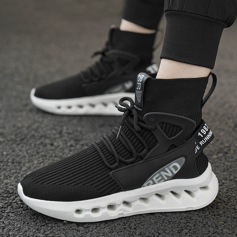 Trendy Men High Top Sock Shoes - Men'S Shoes Brogues ulasan dan harga