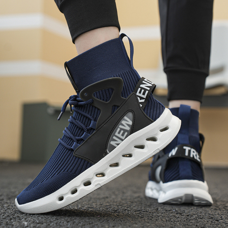 Trendy Men High Top Sock Shoes - Men'S Shoes Brogues ulasan dan harga