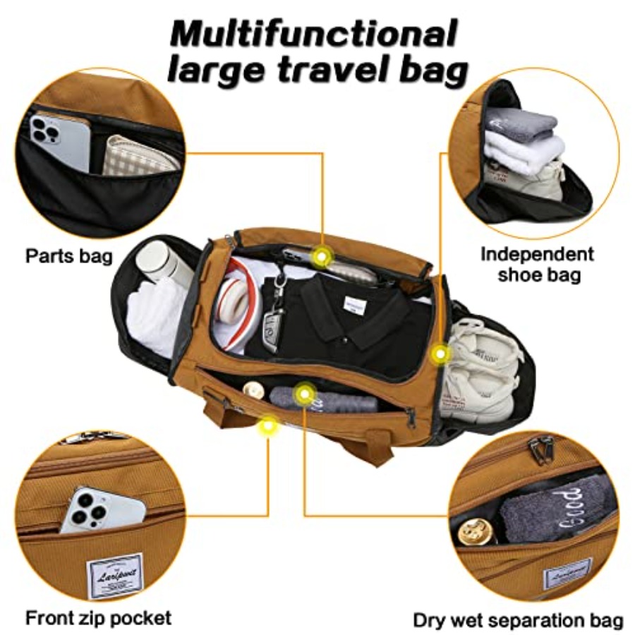 Travel Duffle Bag for men 40L  - Men'S Shoes For Gym ulasan dan harga