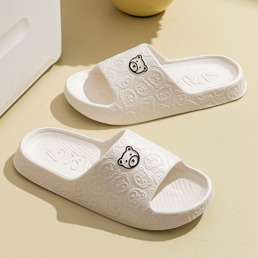 Printting Cute Bear Women Slip - Men'S Shoes To Women'S Size ulasan dan harga