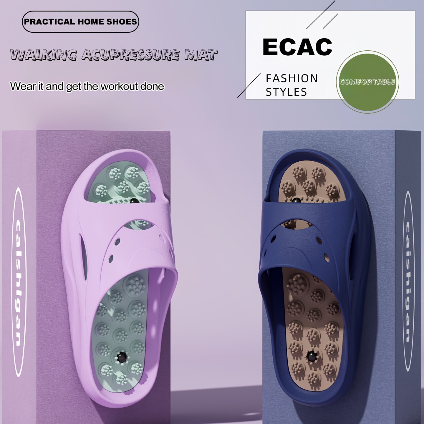 Women Men EVA Massage Slippers - Flip Flop Beach Men ulasan dan harga