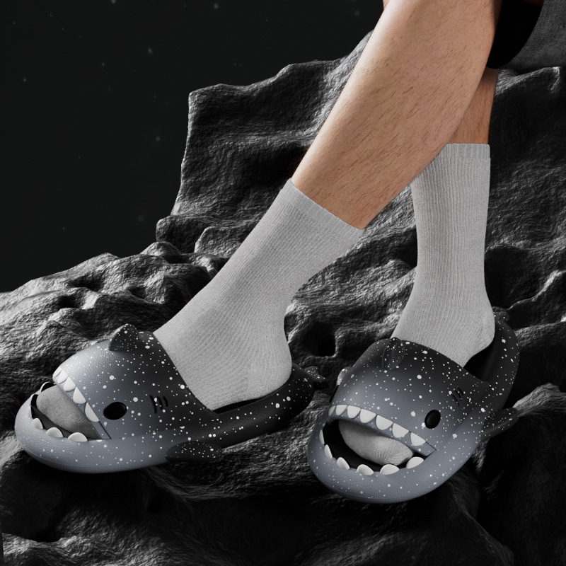 Cute Cartoon Shark Slippers Fo - Men'S Shoes To Women'S Size ulasan dan harga