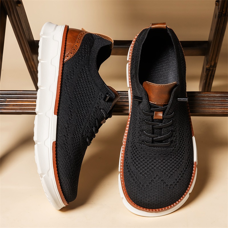Men Wide Toe Knit Dress Shoes  - Men'S Shoes Brogues ulasan dan harga