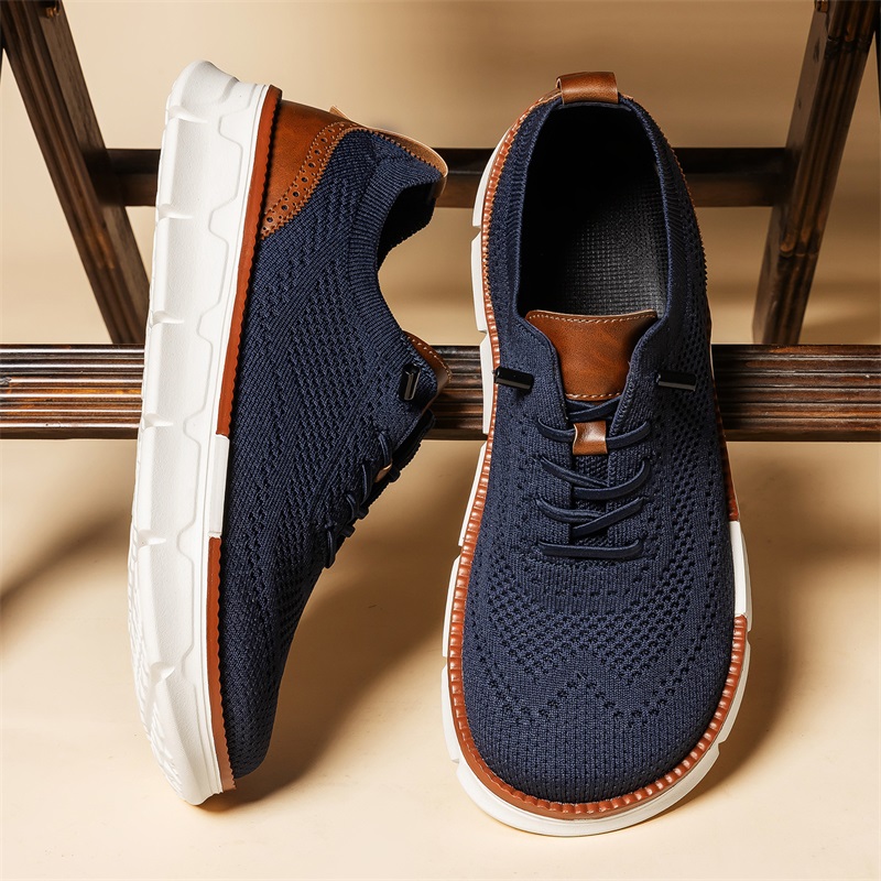 Men Wide Toe Knit Dress Shoes  - Men'S Shoes Brogues ulasan dan harga