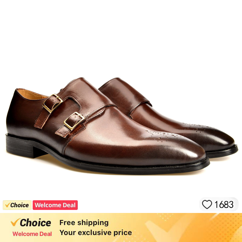 Mens Business Leather Dress Sh - Men Shoes Eu To Us ulasan dan harga