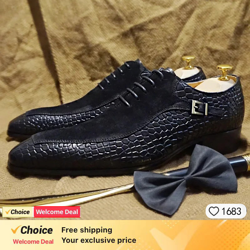 Mens Business Leather Dress Sh - Men Shoes Eu To Us ulasan dan harga