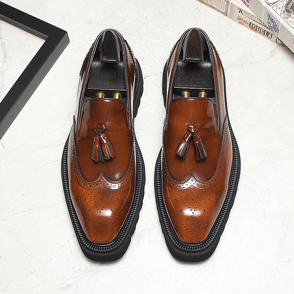 Men's Casual Business Leather  - Men Shoes Eu To Us ulasan dan harga