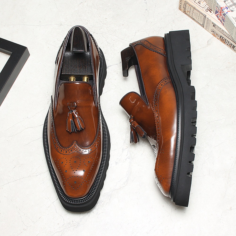 Men's Casual Business Leather  - Men Shoes Eu To Us ulasan dan harga