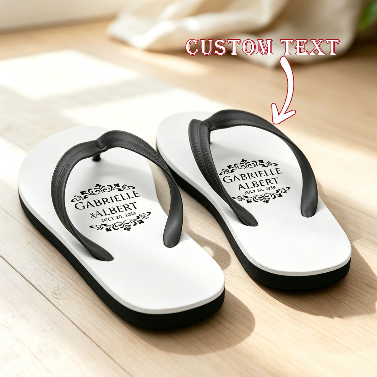 Customized fun flip flops for  - Flip Flop Beach Men ulasan dan harga