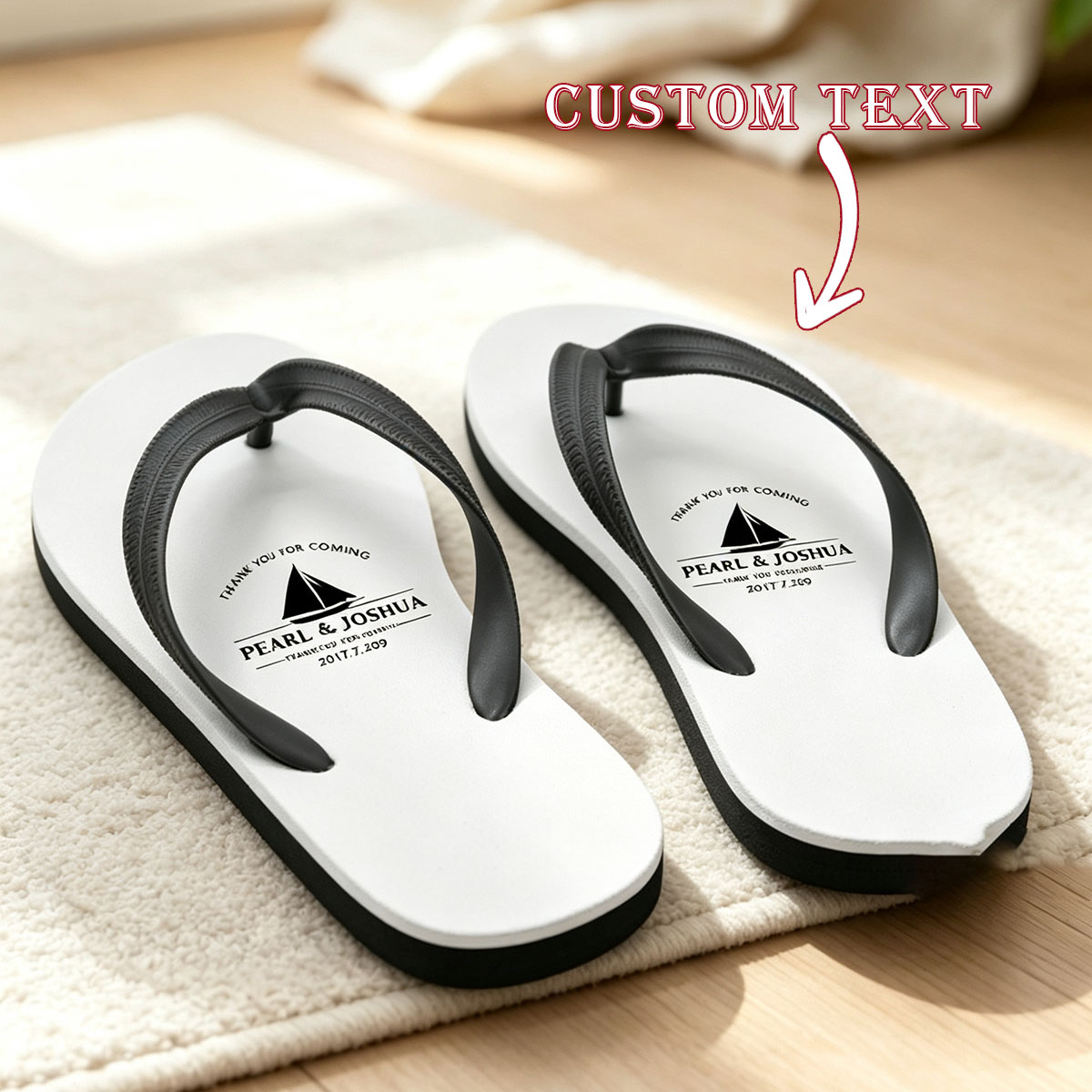 Customized fun flip flops for  - Flip Flop Beach Men ulasan dan harga