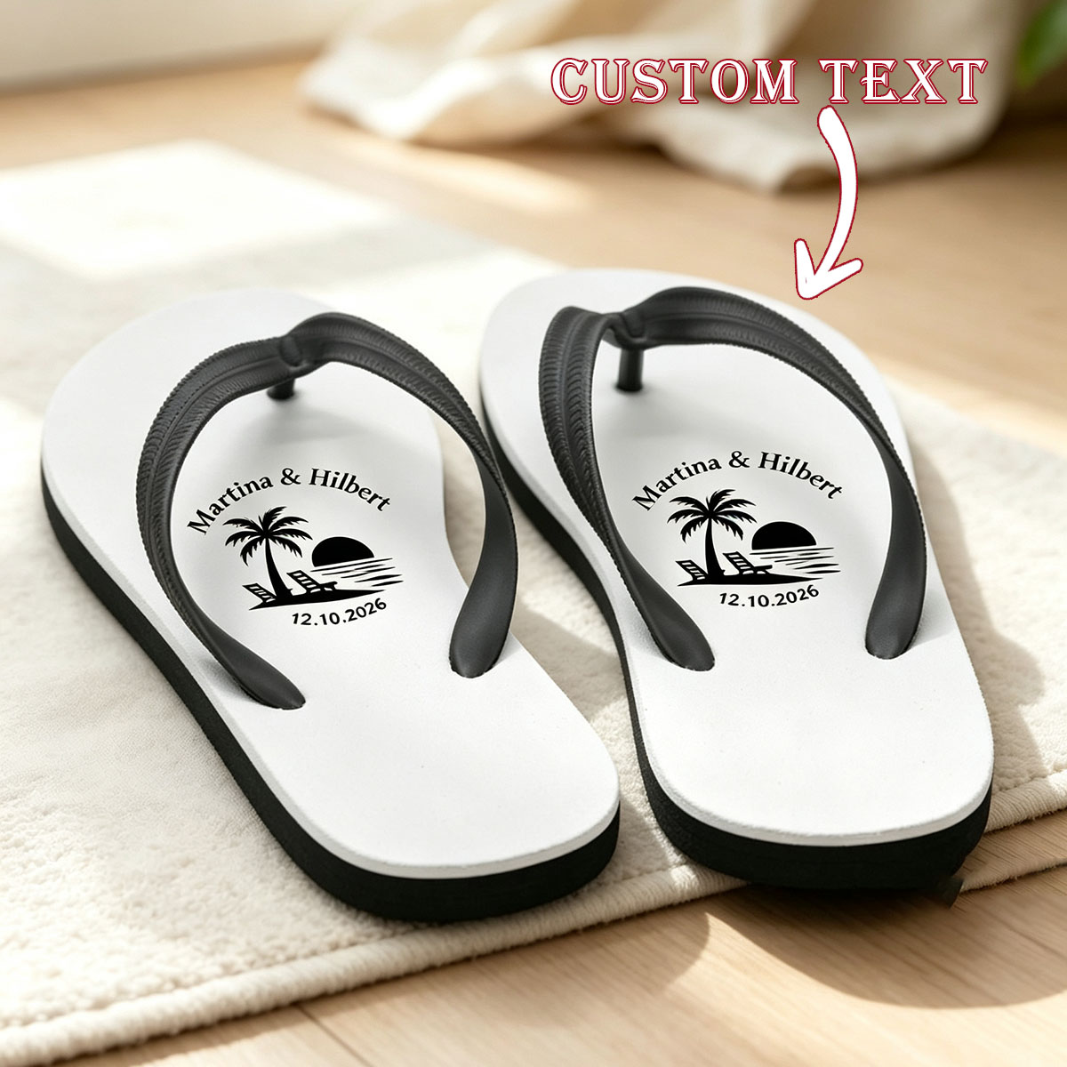 Customized fun flip flops for  - Flip Flop Beach Men ulasan dan harga