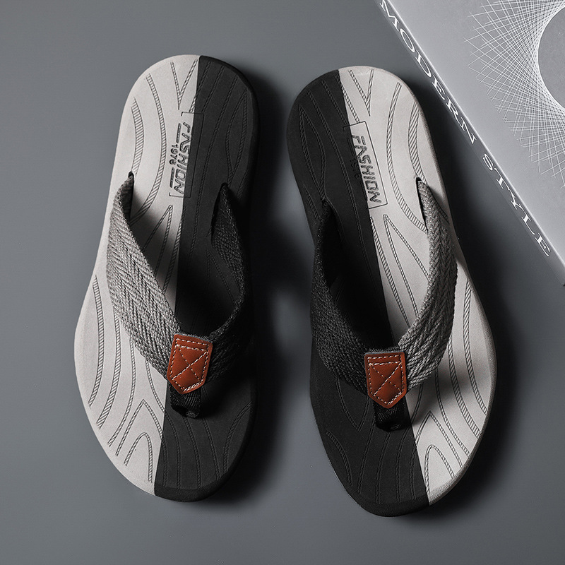 Men's Woven Striped Flip-flops - Flip Flop Beach Men ulasan dan harga