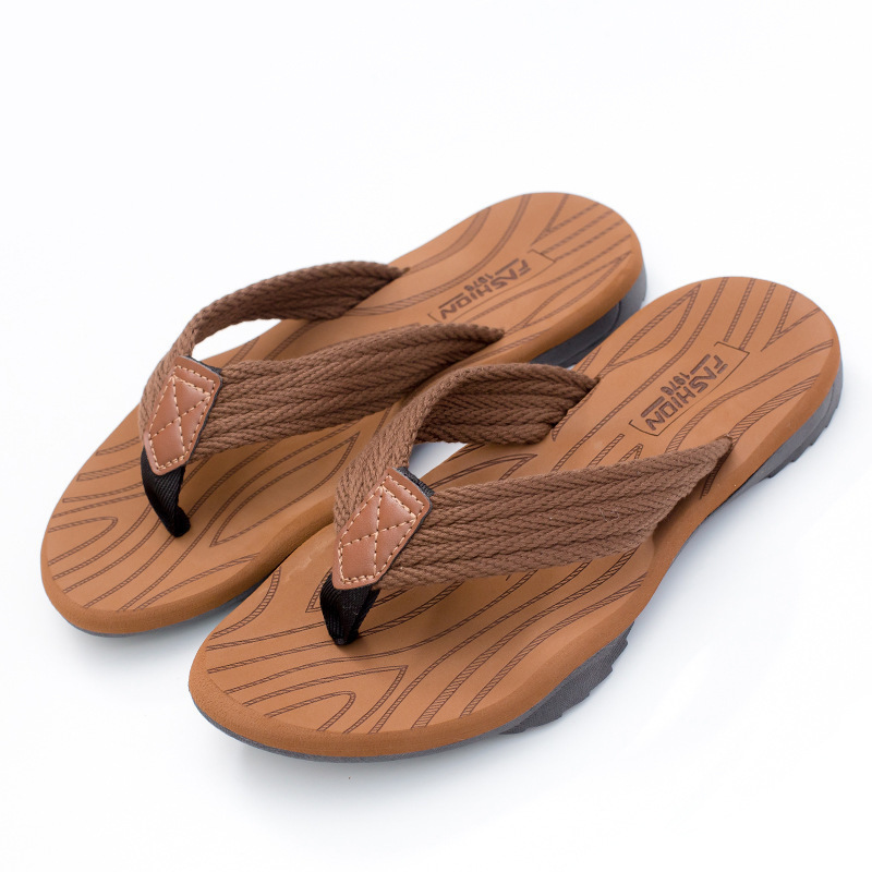 Men's Woven Striped Flip-flops - Flip Flop Beach Men ulasan dan harga