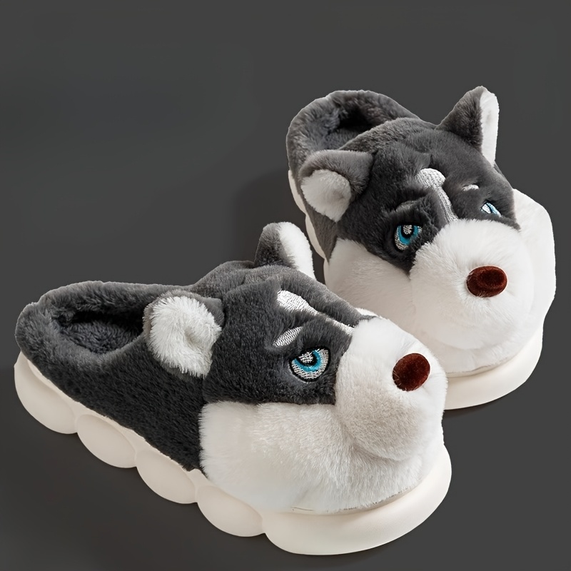 ZUOFU Cute Husky Dog Plush Sli - Men Shoes Eu To Us ulasan dan harga