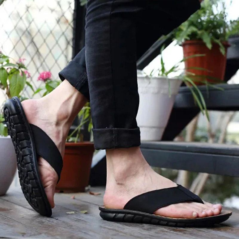 Summer Shoes Men Slippers Genu - Flip Flop Beach Men ulasan dan harga