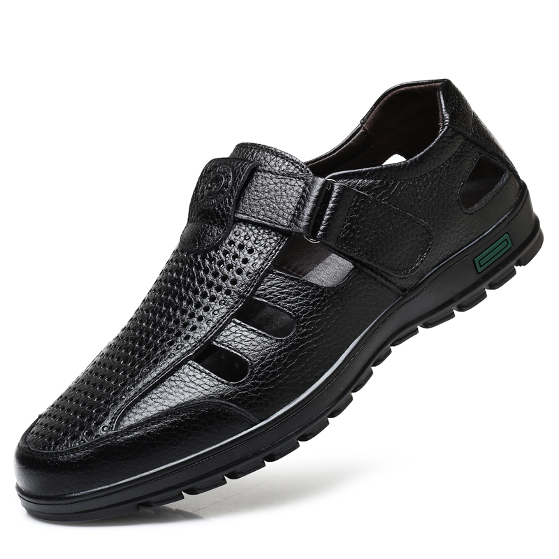 Men's Genuine Leather Sandals  - Men Shoes Eu To Us ulasan dan harga