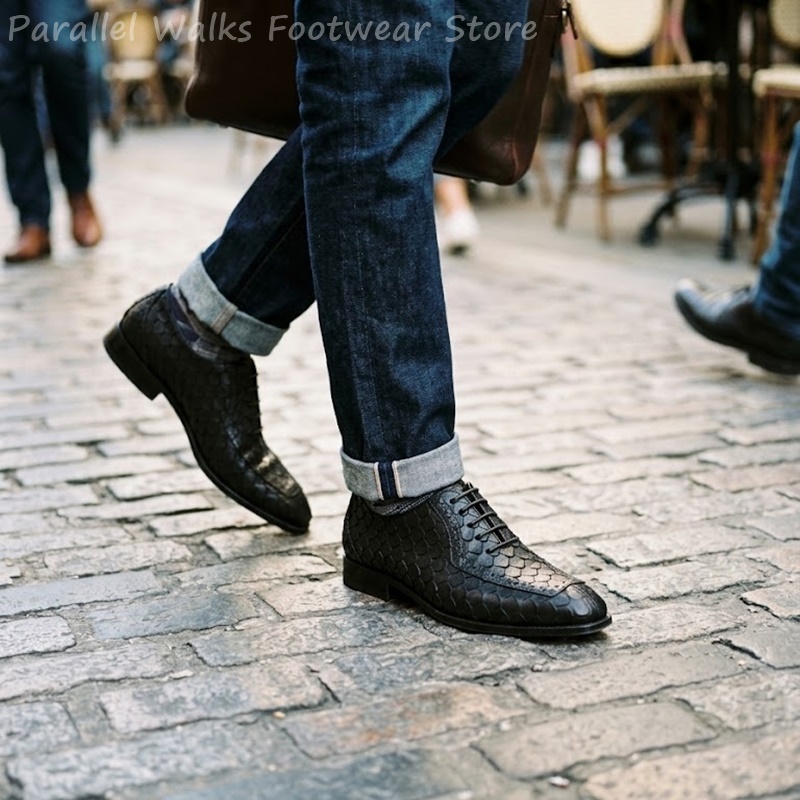 Sartorial Men Oxfords Fish Sca - Men'S Shoes Brogues ulasan dan harga