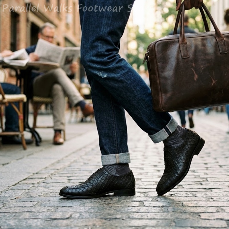 Sartorial Men Oxfords Fish Sca - Men'S Shoes Brogues ulasan dan harga