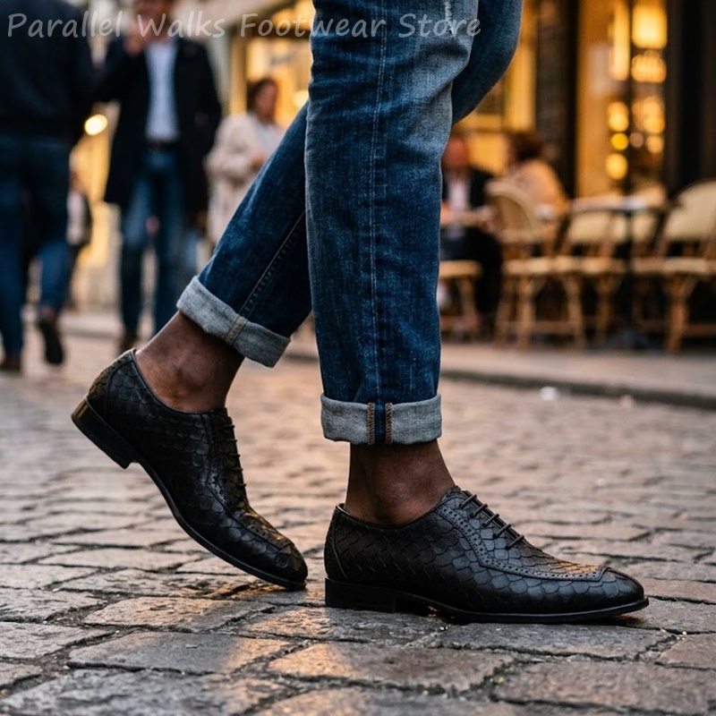 Sartorial Men Oxfords Fish Sca - Men'S Shoes Brogues ulasan dan harga